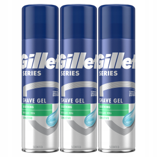 Gél na holenie Gillette Series Sensitive pre mužov 200 ml